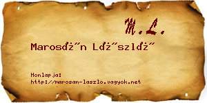Marosán László névjegykártya